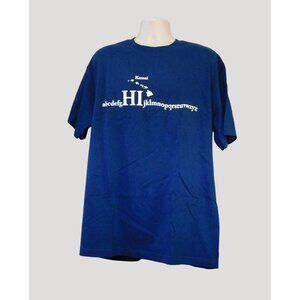 Kauai HI Alphabet Graphic Hawaii Tee Shirt XL Blue by Alstyle 100% Cotton